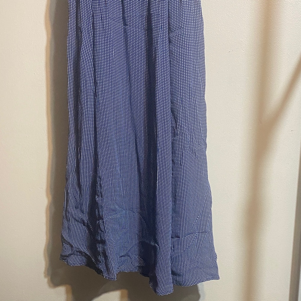 Urban Outfitters Navy Checkered Midi Dress - Picture 2 of 6
